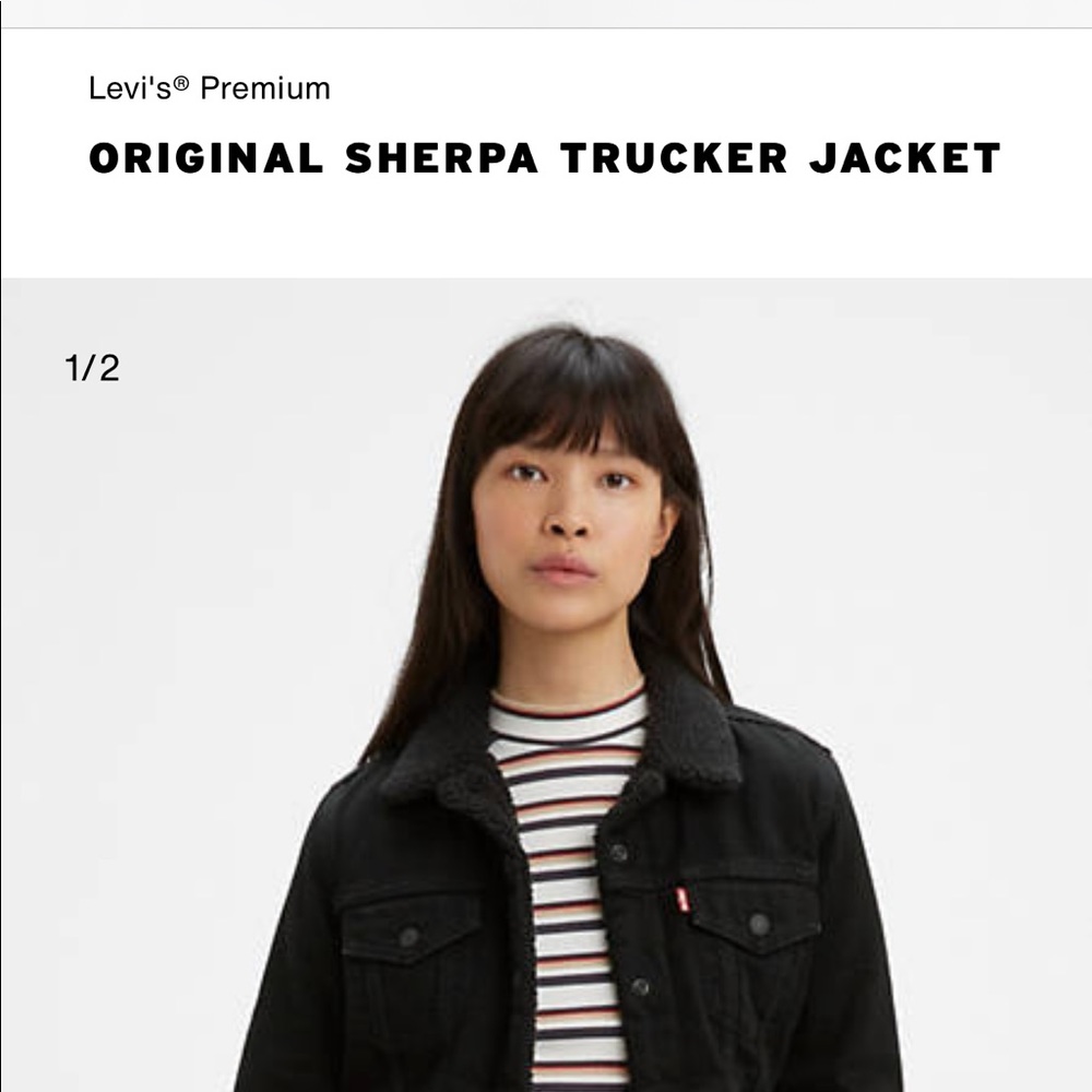 Levi’s black jean Sherpa jacket